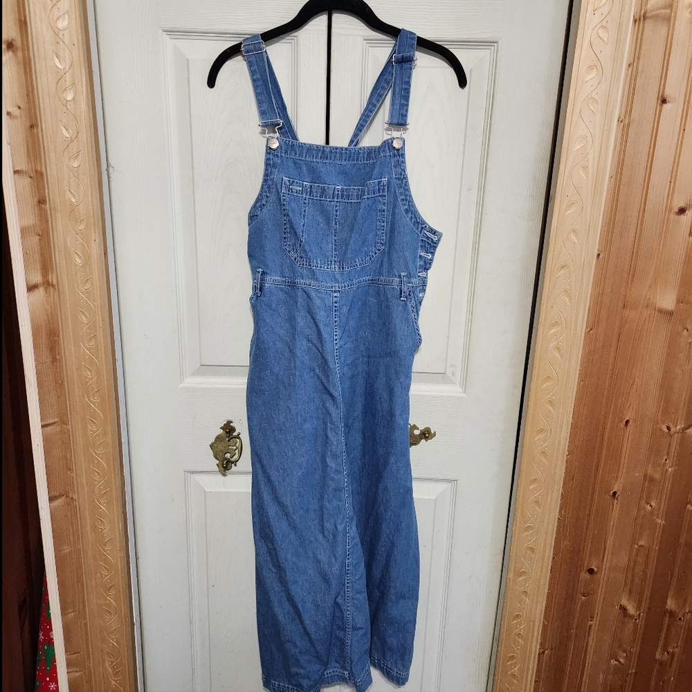 Ll Bean Denim Overalls Dress - Picture 4 of 12